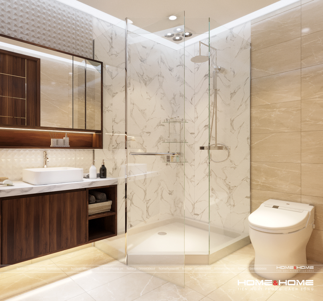 Thiết kế phòng tắm đứng đẹp được coi là một nét đột phá trong kiến trúc năm
