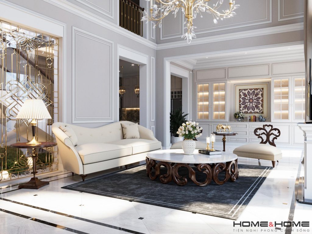 Ý tưởng thiết kế nội thất biệt thự phong cách tân cổ điển - Home&Home